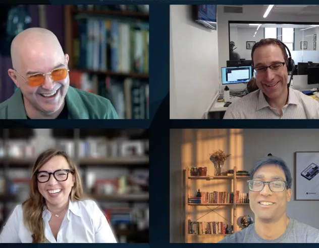 ETF Zoo: What Happens When Tech Eats the Entire Market? Dave Nadig, Cinthia Murphy, Todd Sohn, and Sumit Roy laugh together