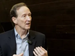Countercyclical by Design: Bridgeway’s CEO on Value Investing John Montgomery gestures while talking at ICI 2026 ETF Conference